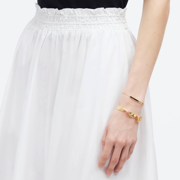 Madewell Pull-On Paperbag Midi Skirt - Picture 4 of 7